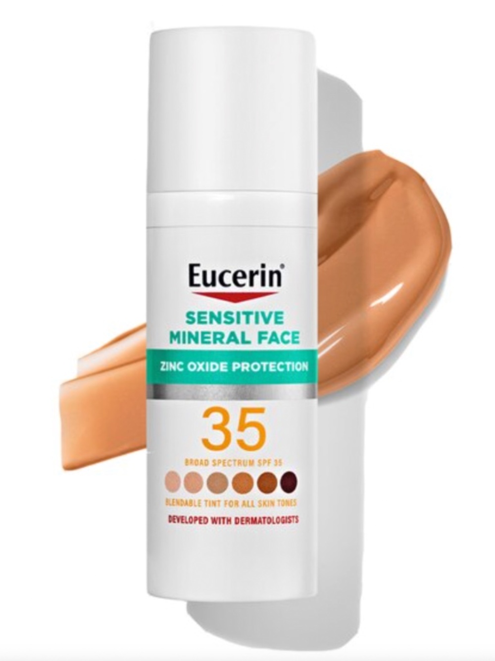 Eucerin Sun Tinted Mineral Face Sunscreen Lotion, SPF 35, 1.7 oz